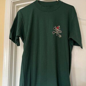 Vintage Powell Peralta Green Christmas Shirt Size Large